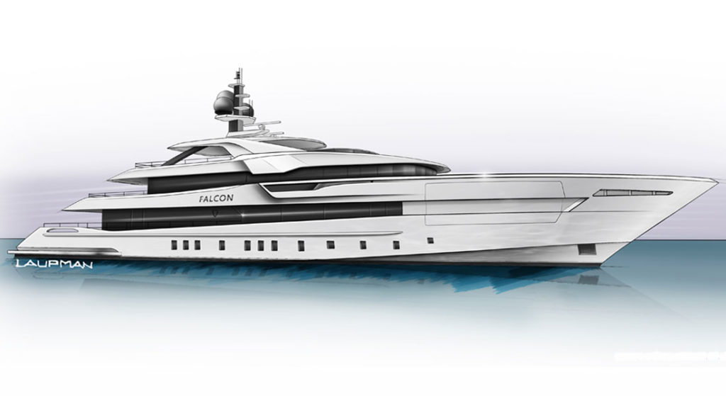 Heesen's Project Falcon is a large-volume megayacht