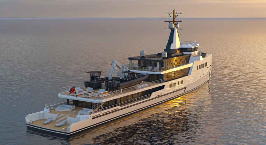 Michael Leach Design Behind New Custom Damen Yachting 72M superyacht