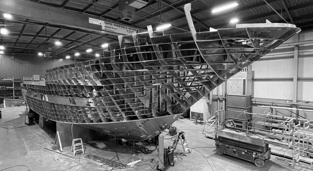 Van der Valk Shpyard is building the megayacht Blue Jeans for delivery in 2022