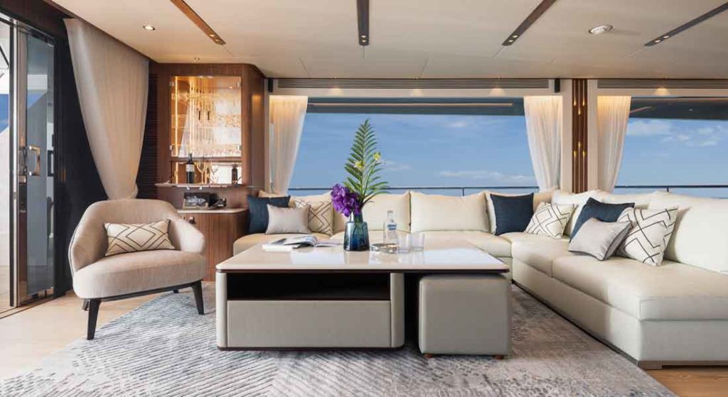 the third Horizon FD92 megayacht is headed to the USA