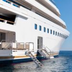 look inside Lady Moura and you'll see megayacht balconies
