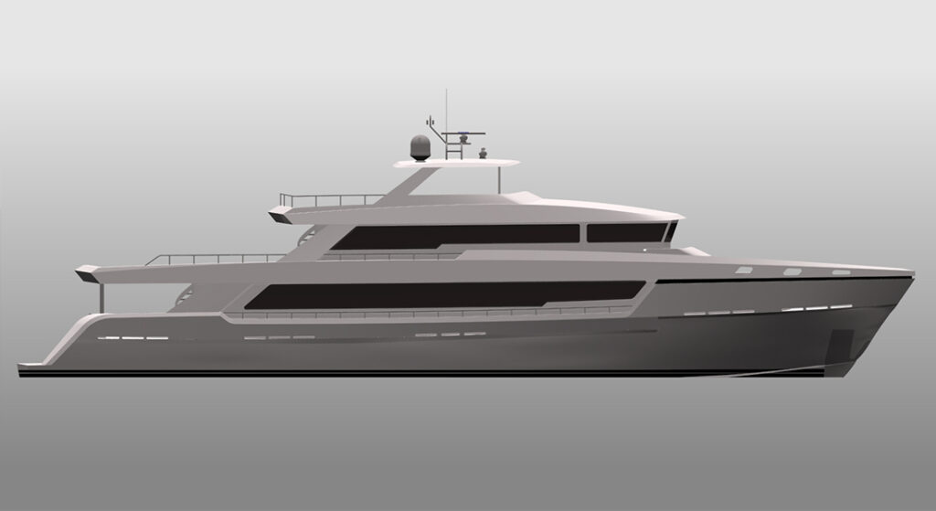 the conversion of Lorraine is seeing a crew supply vessel become a megayacht