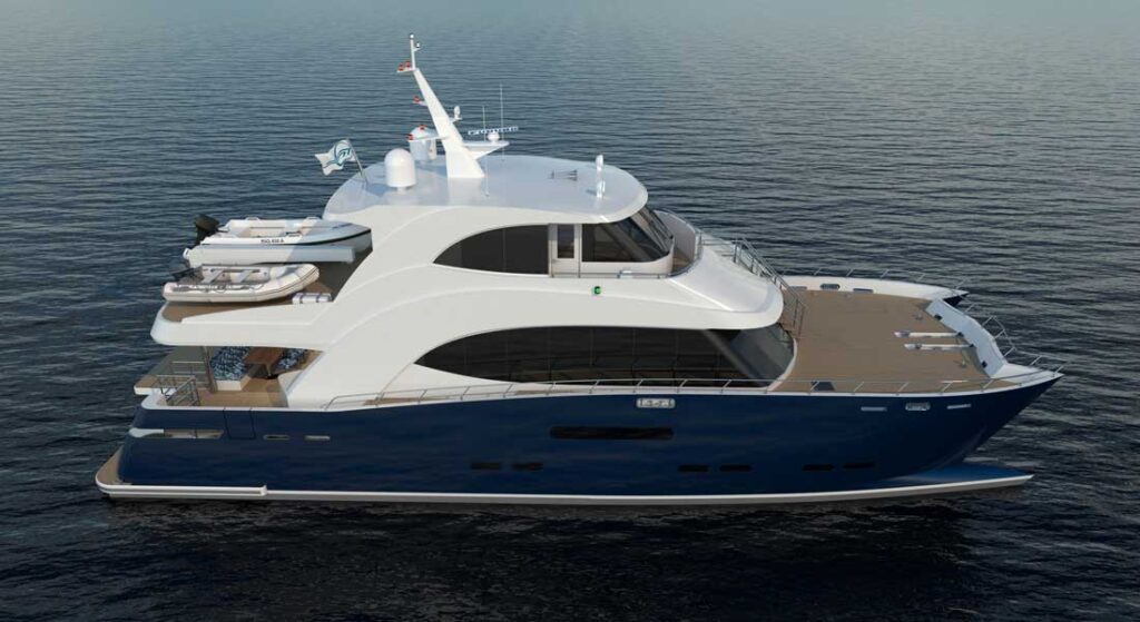 Project Elysium is a catamaran megayacht designed by Incat Crowther