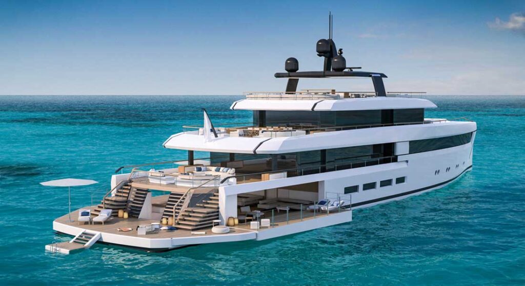 the Nauta 54m Wide superyacht pushes out the beam for more space