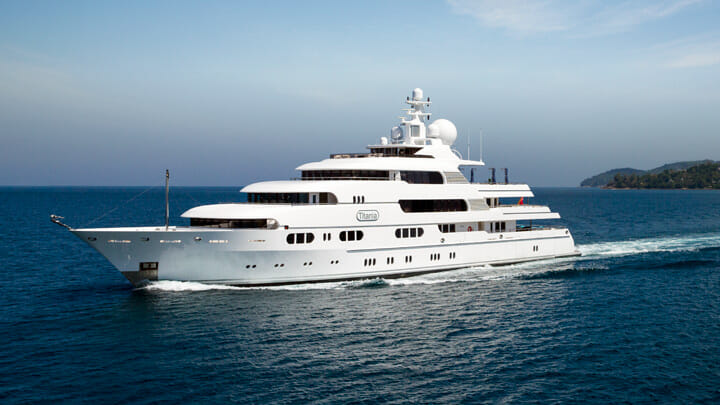 the superyacht Titania