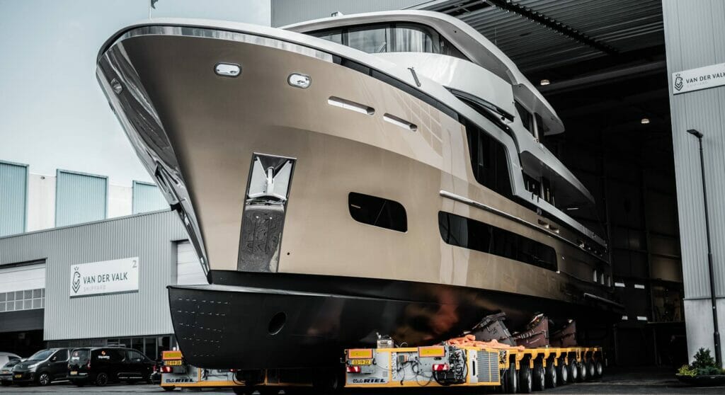 the megayacht Lady Lene launched in October 2021