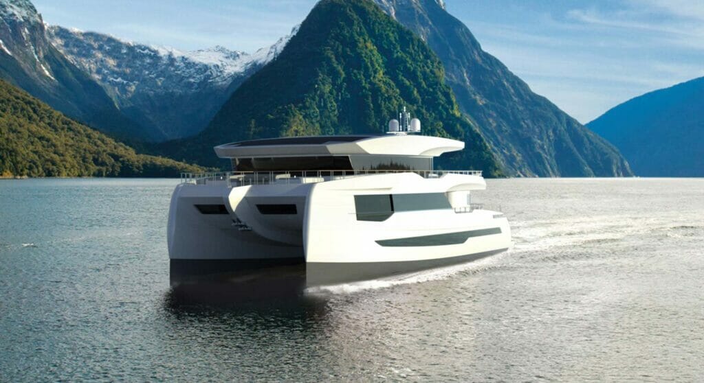 the Silent 100 Explorer is a solar-powered megayacht