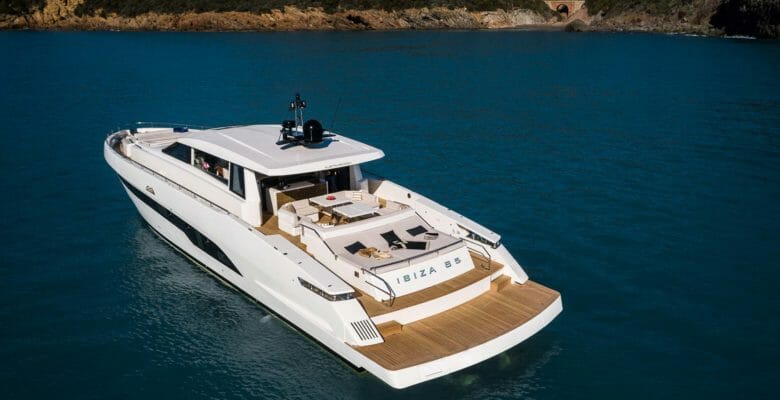 the AUstin Parker Ibiza 85 megayacht