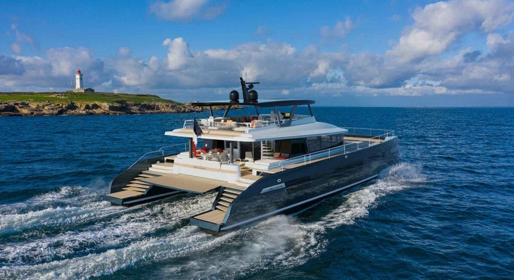 the JFA Yachts' Long Island 86 Power superyacht catamaran