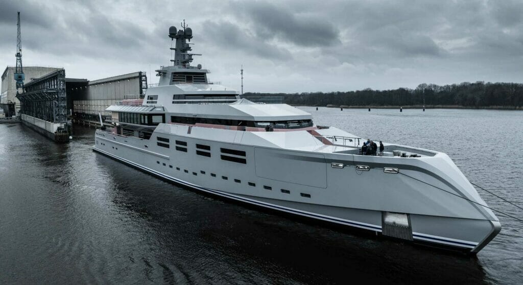 Lürssen Project 1601 yacht launch in February 2023