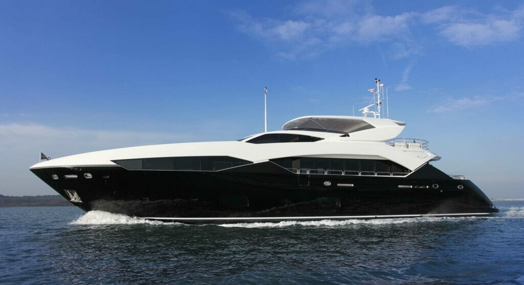 the Irina VU yacht is a Sunseeker 115 Predator like this sistership