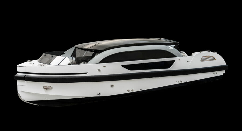 the Wooden Boats Limo Tender 27 is for the owners of a Sanlorenzo superyacht