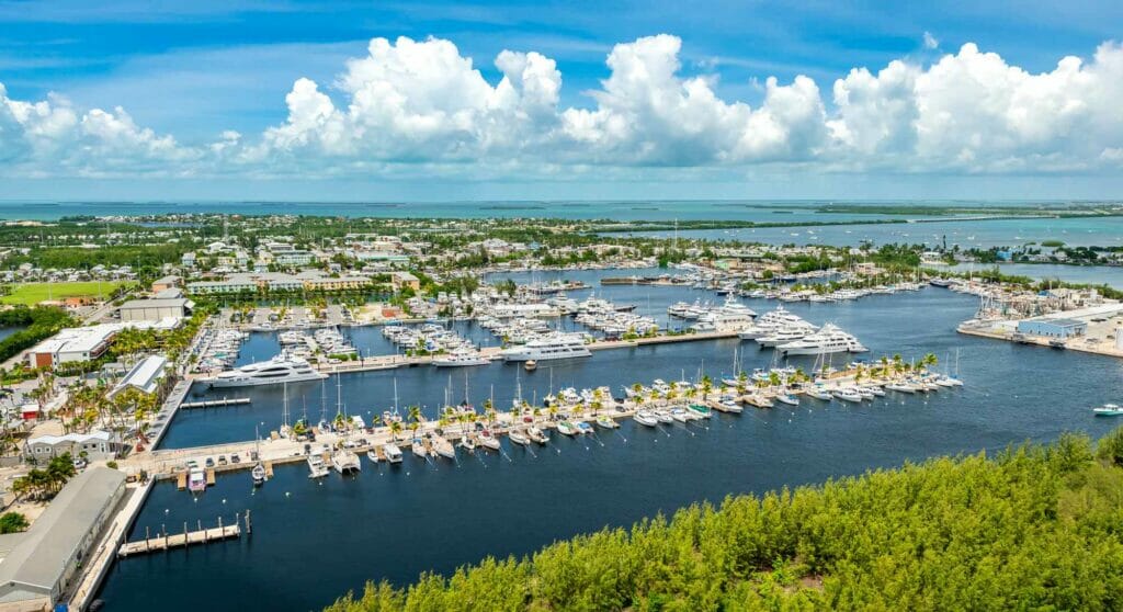 The Perry Marina can accommodate megayachts