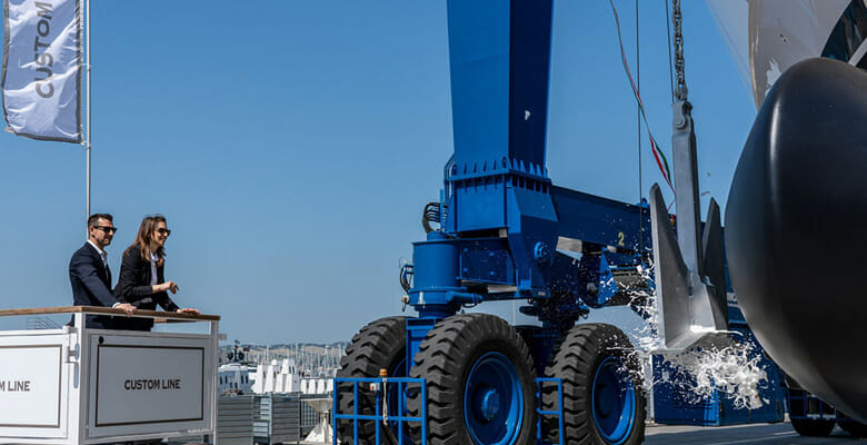 the christening of the 10th Custom Line Navetta 42 yacht