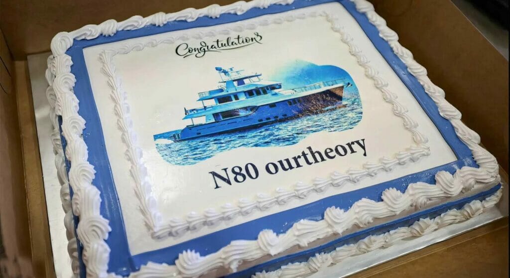 the christening of the Nordhavn 80 yacht ourtheory