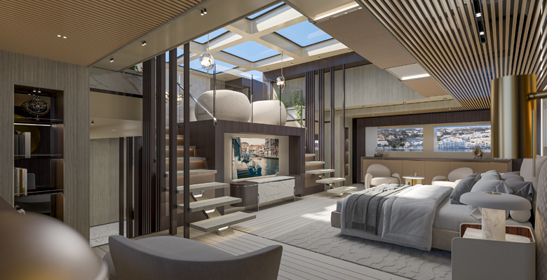 the Columbus Atlantique 65 yacht duplex master