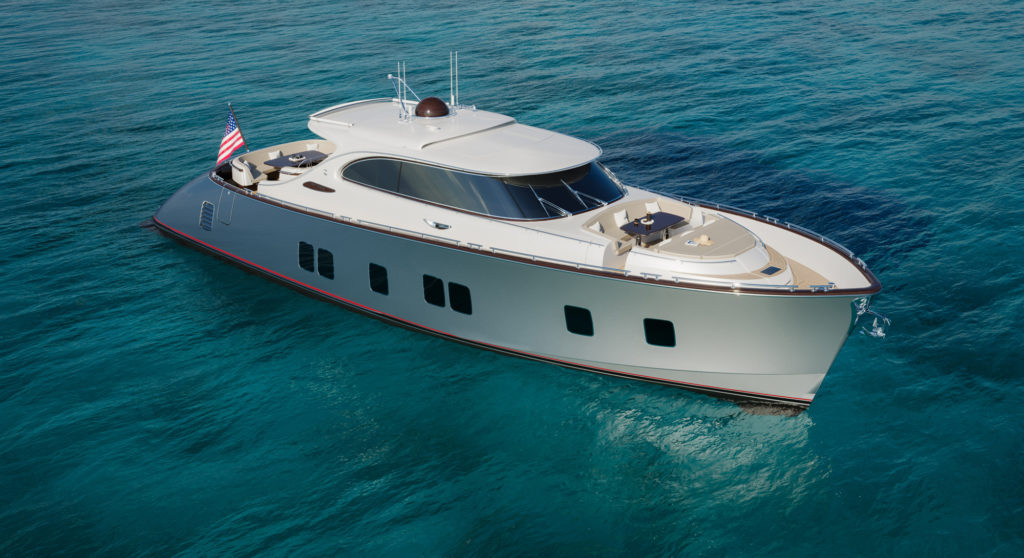 the Zeelander 8 yacht forward lounge