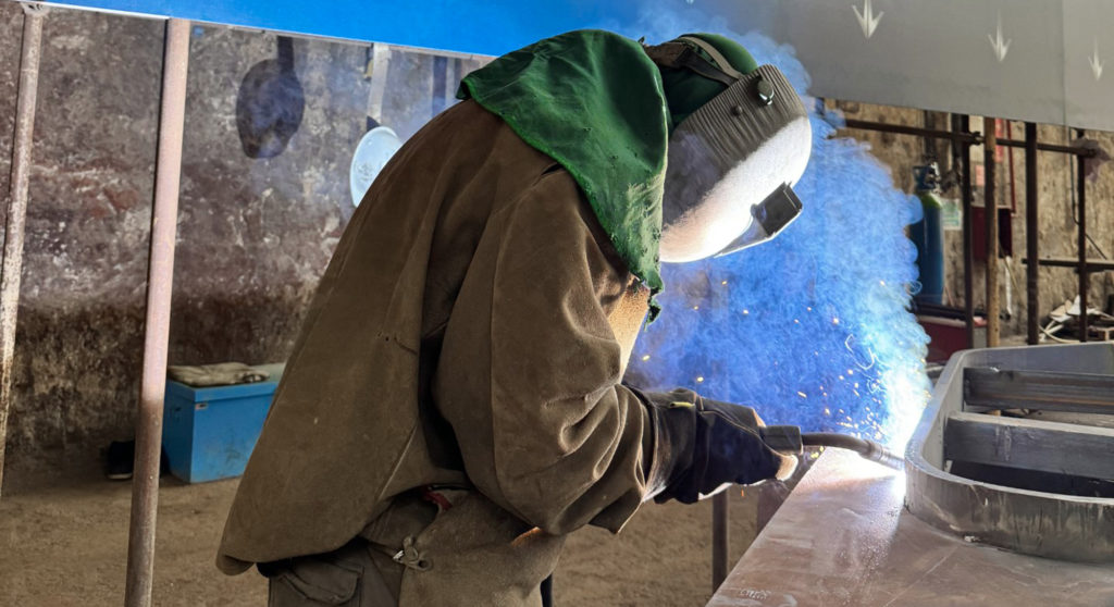 the Antonini Navi Seamore 34 yacht keel laying ceremony