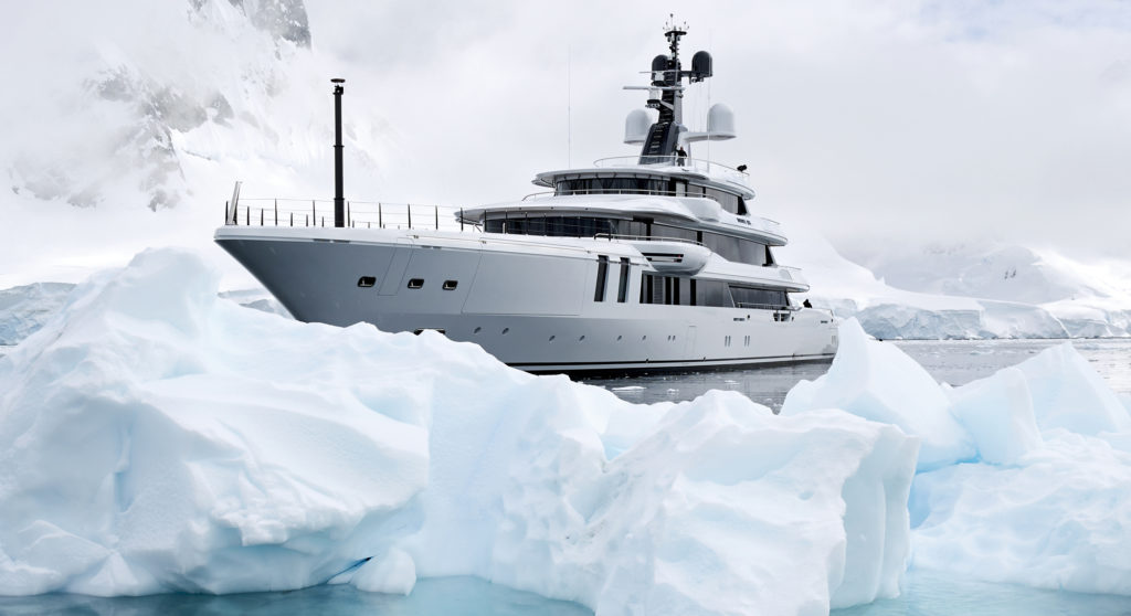 the yacht Infinite Jest in Antarctica