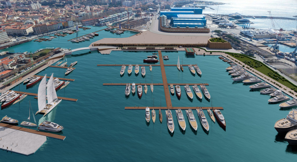 the Livorno marina will have 800+ slips