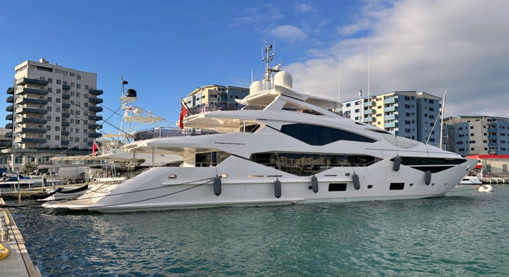 the Sunseeker yacht Elysium
