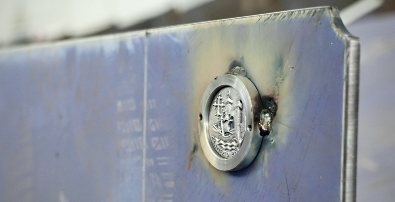 Cantieri di Pisa Custom 40 yacht coin ceremony