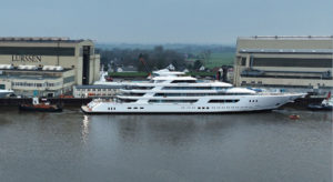 Lurssen yacht Boardwalk launch