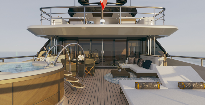 Bering 165 yacht owner's deck