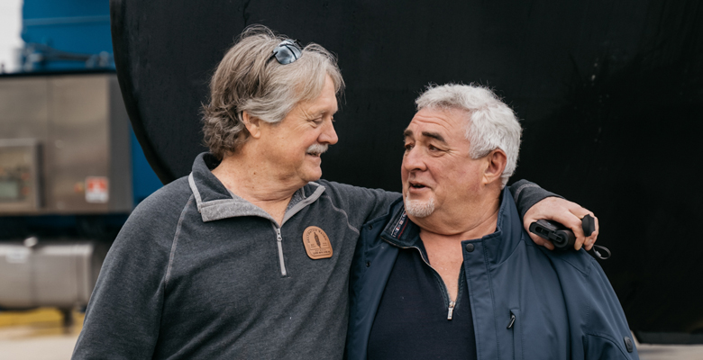 Paul Kinkley and Bering Yachts owner