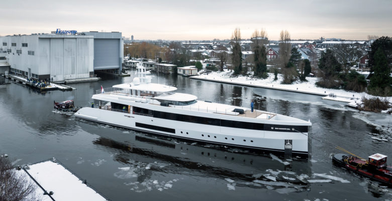 Feadship yacht Project 717 launch