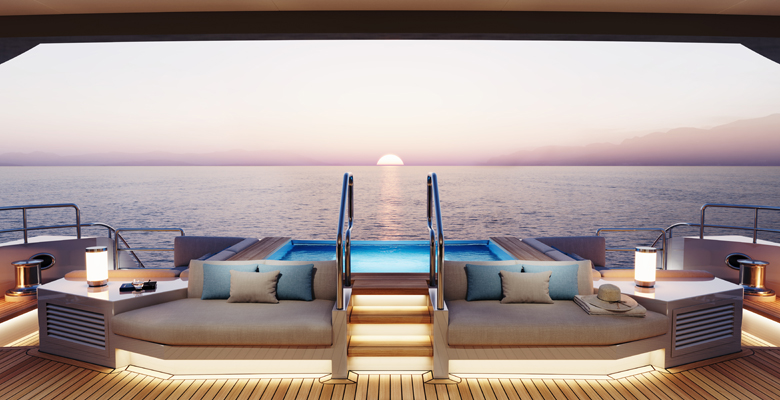 yacht Project Evita pool drawing