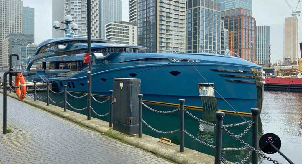 seized Russian-owned yachts include Phi