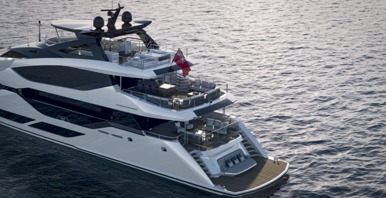 Sunseeker 134 Superyacht aft decks