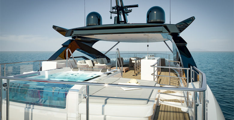 Sunseeker 134 Superyacht hot tub