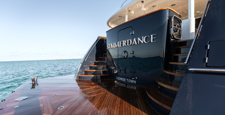 yacht Summerdance transom design