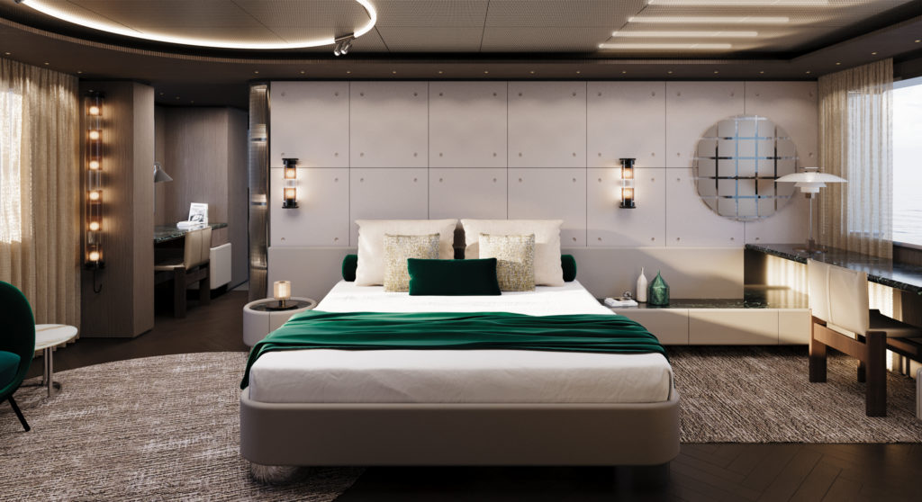 Ocean King Explorer 34M interior green mood