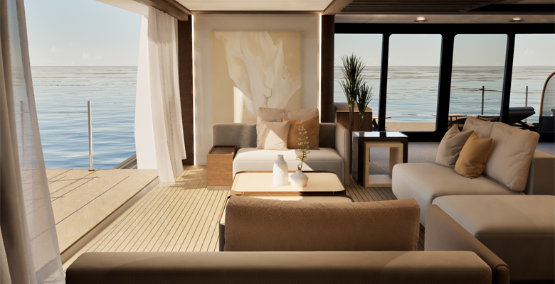 Mulder Design yacht Project Opal beach club