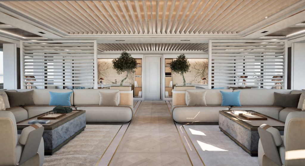 Mulder Design yacht Project Opal saloon