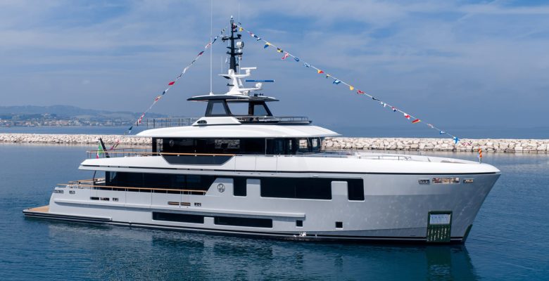 launch of yacht Octopus at Cantiere delle Marche