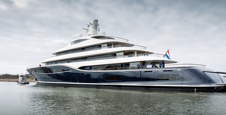 Feadship yacht Project 1014 launch
