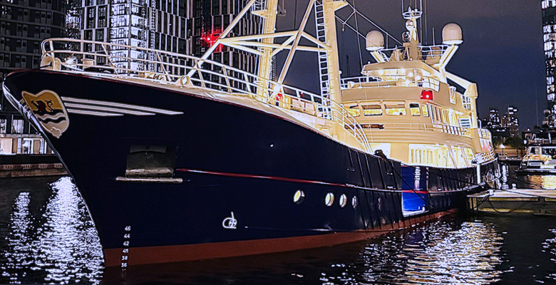 Erik Vonk and his yacht Scintilla Maris