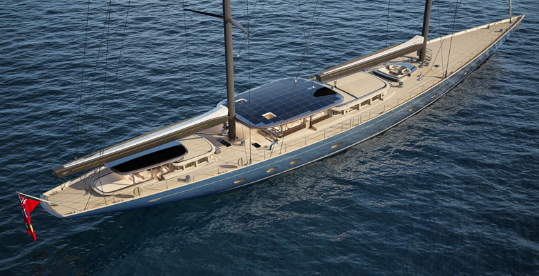 yacht Project Zero solar panels