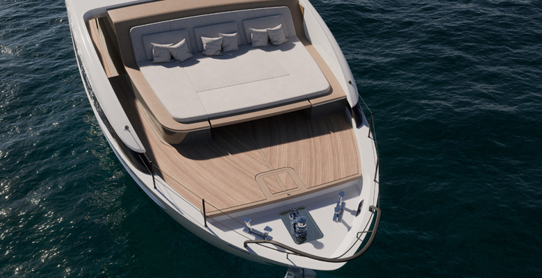 Sanlorenzo SL80A yacht bow lounge