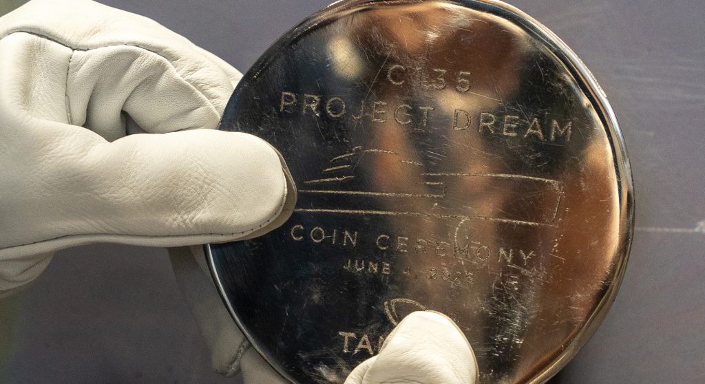 yacht Project Dream coin ceremony