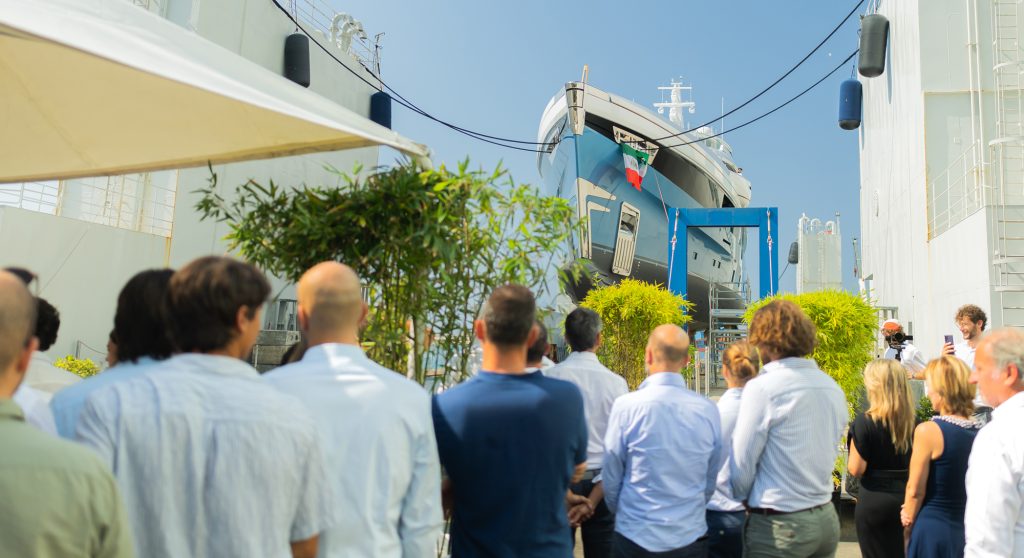the launch of the yacht Silvia