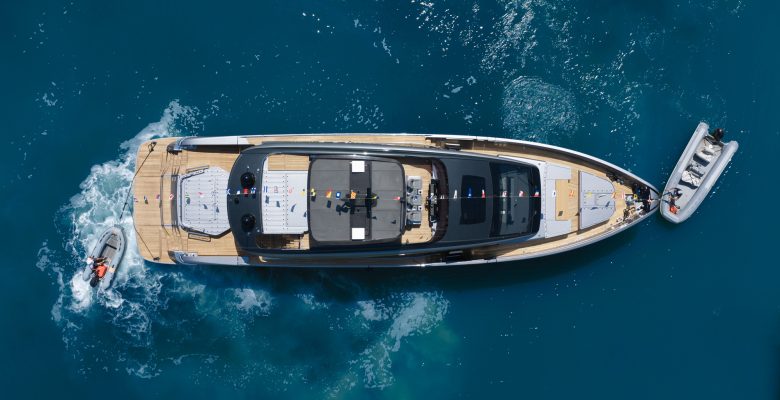 Pershing GTX90 yacht launch