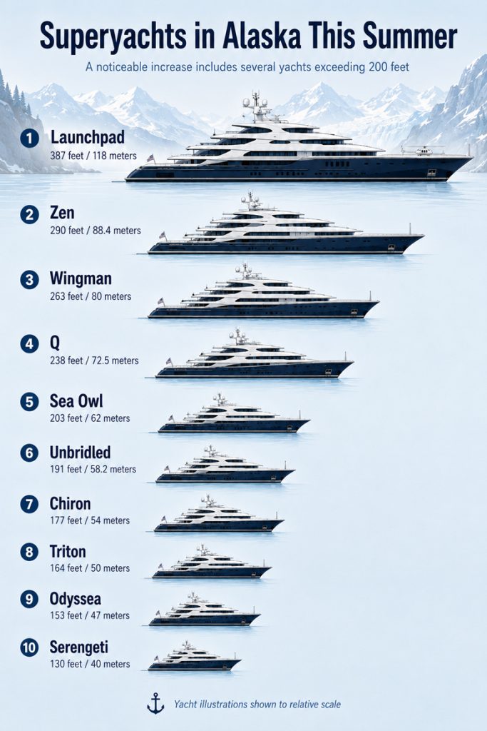 superyachts in Alaska 2026