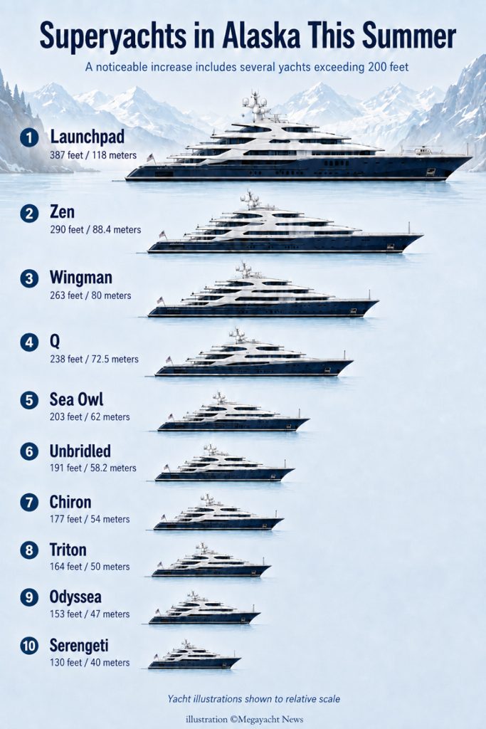 superyachts in Alaska 2026