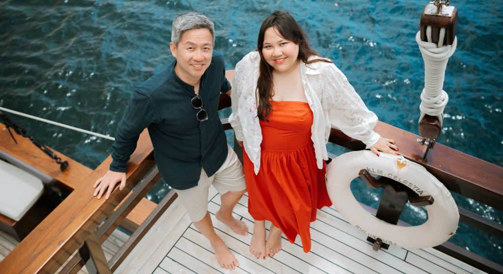 Jasmine Chong and Jason Tabalujan, yacht Celestia