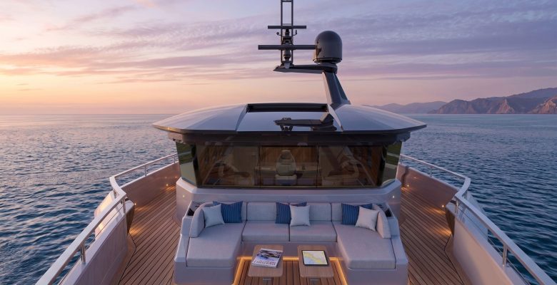 Antonini Navi XPD95 yacht bow lounge